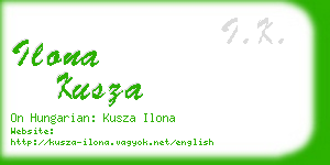 ilona kusza business card